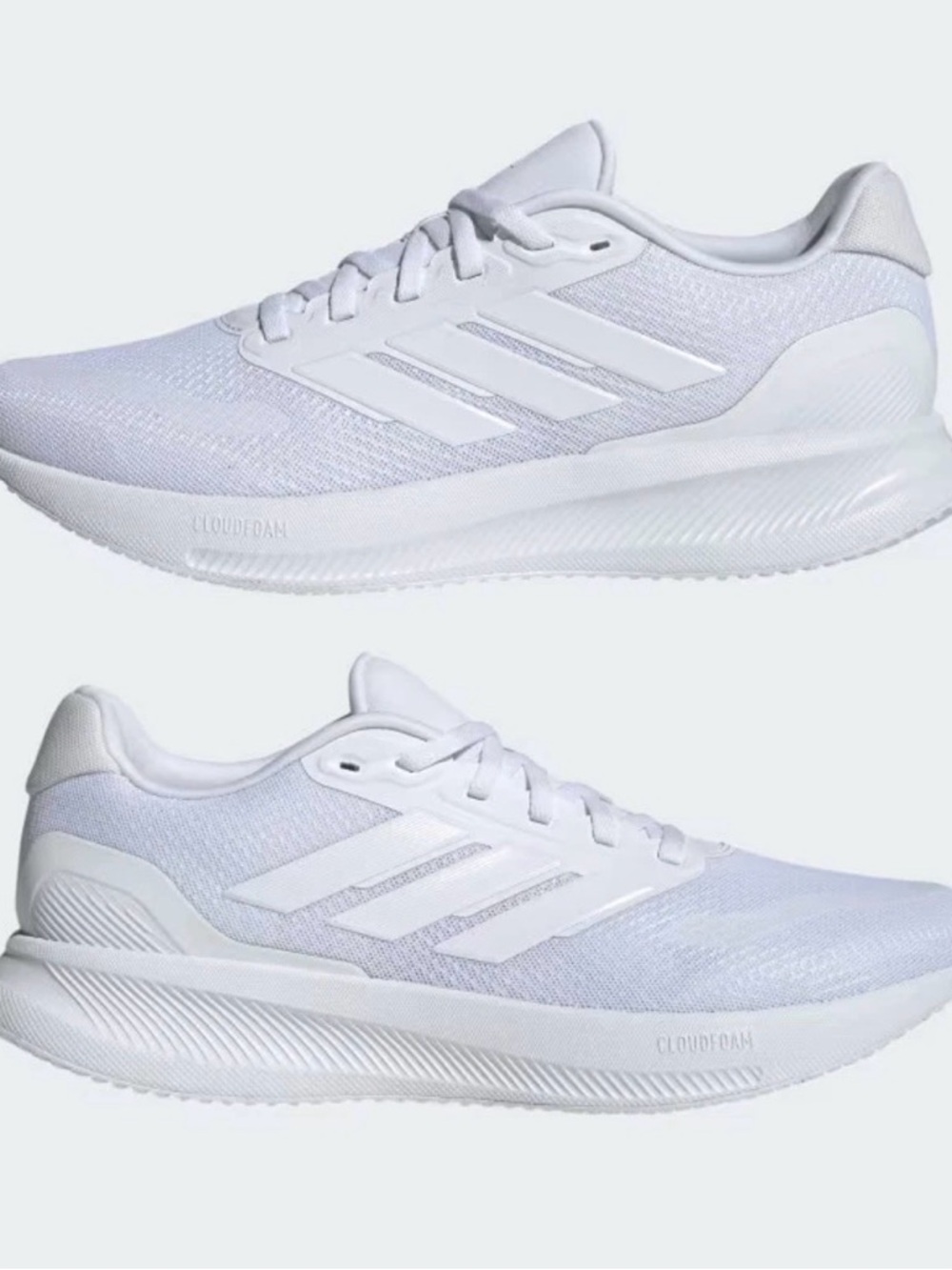 New adidas Runfalcon 5 Triple White Running Shoes Sneakers Size 11.5 Men - Picture 13 of 13